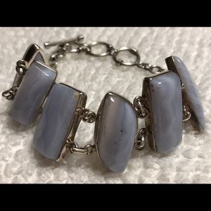Handcrafted Blue Lace Agate Bracelet